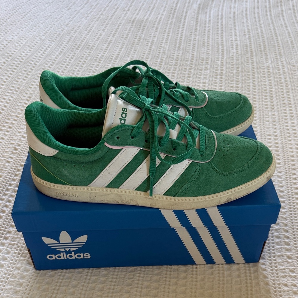 Adidas Classic Green and White Shoes